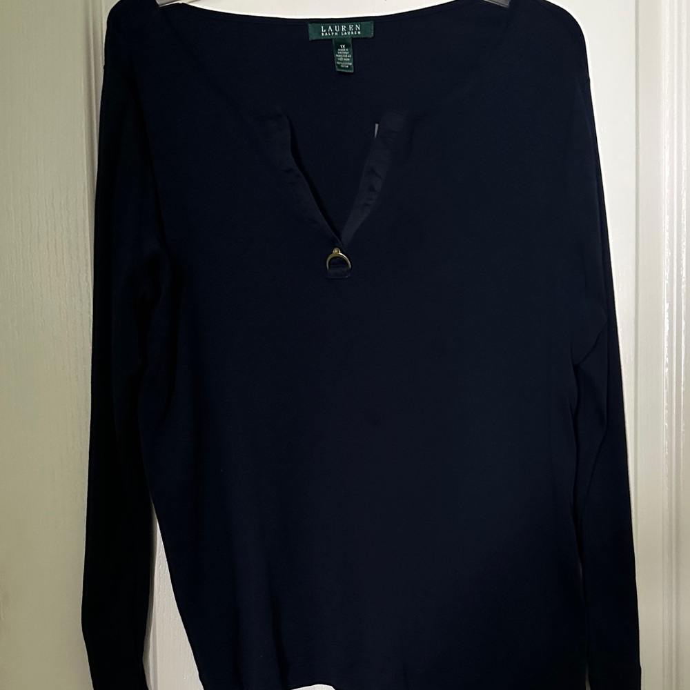 Lauren Ralph Lauren Deep Navy Long Sleeve Top
